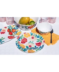 Abode Homewares Audrey Floral Long Platter, 14.3"