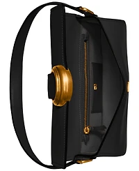 Donna Karan New York Valley Stream Leather Buckle Shoulder with Removable Strap