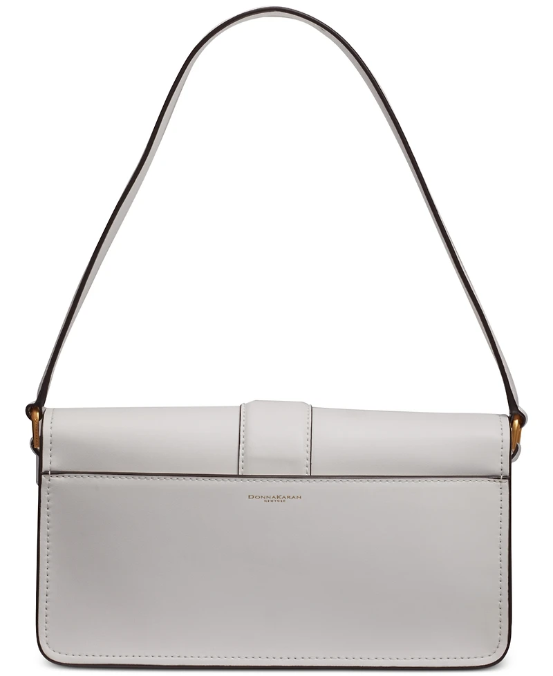 Donna Karan New York Valley Stream Leather Buckle Shoulder with Removable Strap