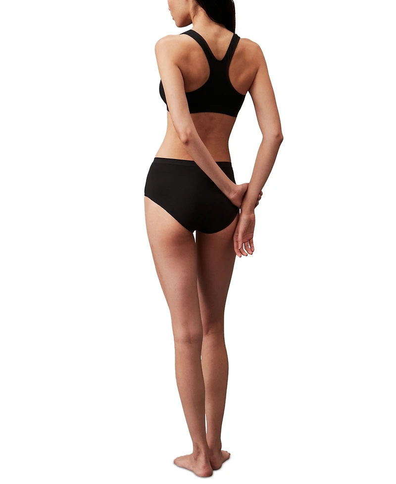 Calvin Klein Women's Bonded Flex Seamless High-Rise Bikini Brief Underwear QD5160