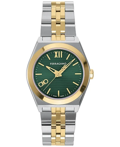 Salvatore Ferragamo Women's Swiss Two-Tone Stainless Steel Bracelet Watch 28mm