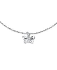 Bling Jewelry 3D Geometric Origami Jewelry Insect Garden Butterfly Anklet Small Charm Dangle Ankle Bracelet Sterling Silver Adjustable 9 To 10 Inch