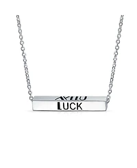Bling Jewelry Ayllu Amulet Talisman Inspirational Bff Message Saying Intertwine Symbol Love Luck Unity Words Geometric Sideways Horizontal Name Bar Ne