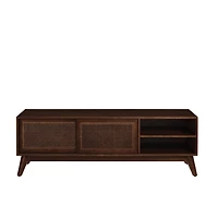 Streamdale Mid Century Modern Rattan Tv Stand for 65" Tv