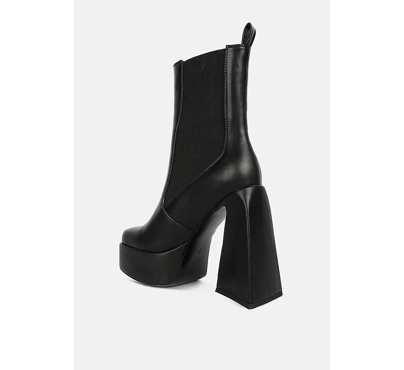 Frosty High Platform Block Heel Chelsea Boot