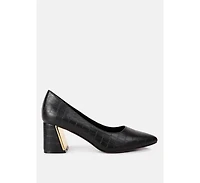 emersyn croc block heel pump