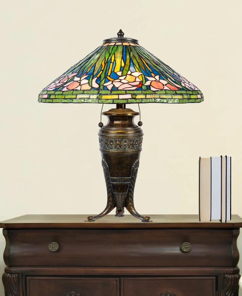 Dale Tiffany 27.5" Tall Pink Glades Tiffany Style Table Lamp