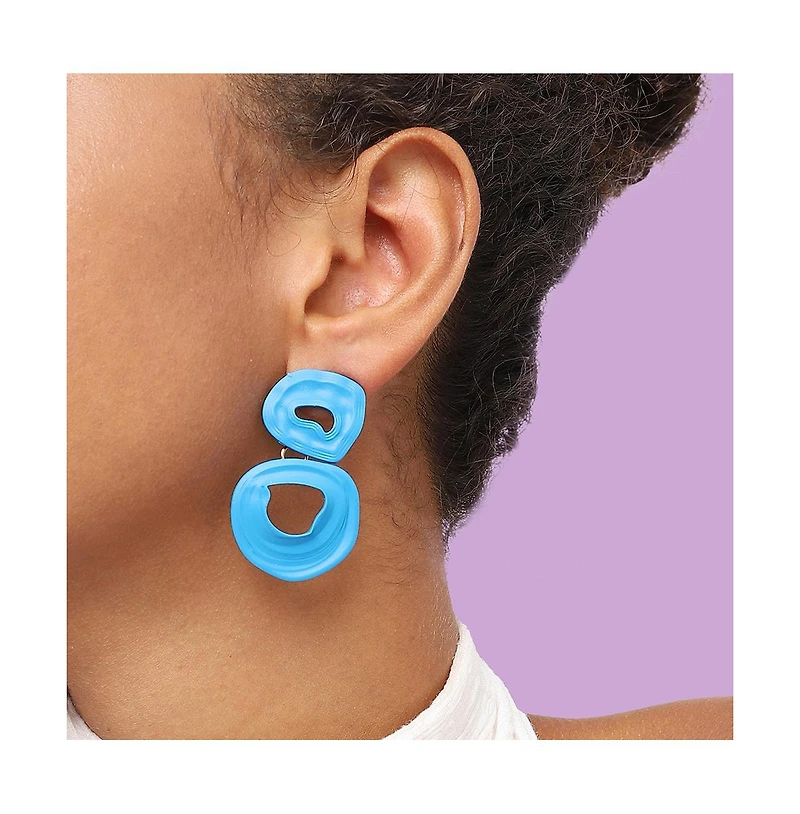 Sohi Women's Erosion Drop Earrings