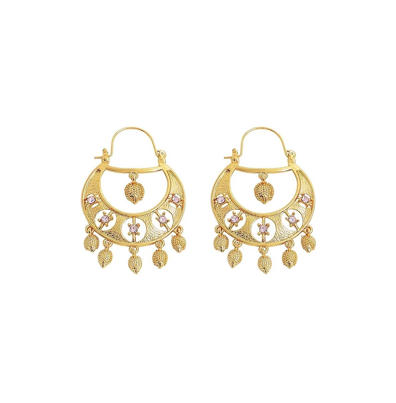 Sohi Women's Gold Regal Drop Earrings