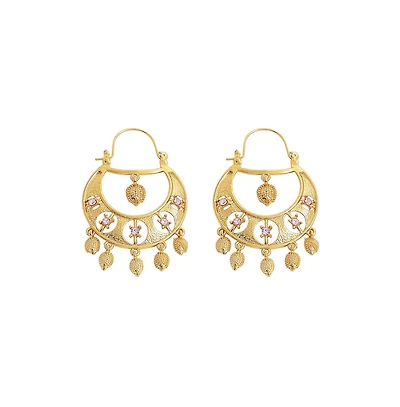 Sohi Women's Gold Regal Drop Earrings