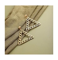 Sohi Women's Gold Chain-link Drop Earrings