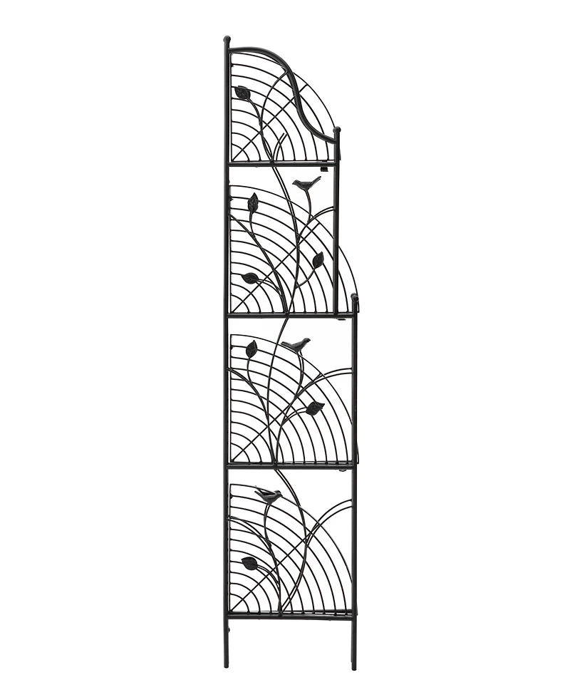 Glitzhome 52" H 4-Tiered Metal Corner Shelf Plant Stand or Storage Rack