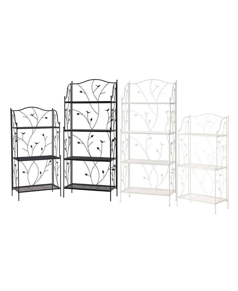 Glitzhome 52" H 4-Tiered Rectangular Metal Shelf Plant Stand or Storage Rack