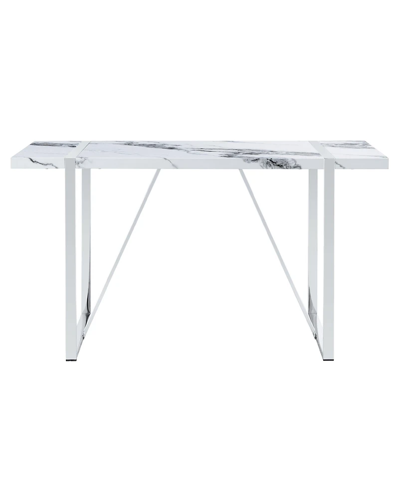 Streamdale 55" Faux Marble Dining Table for 4, Easy Assembly
