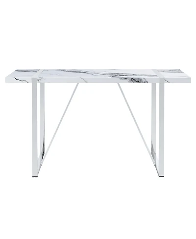 Streamdale 55" Faux Marble Dining Table for 4, Easy Assembly