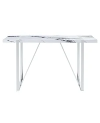 Streamdale 55" Faux Marble Dining Table for 4, Easy Assembly
