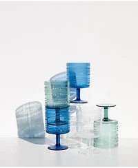 Abode Homewares Beaded Stacking Goblets 14.8 oz, Set of 6