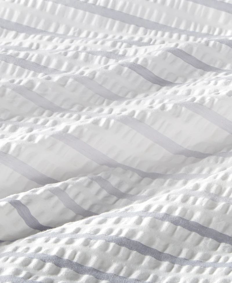 Last Act! Charter Club Seersucker Ombre Stripe, King Duvet Cover Set, Exclusively at Macy's