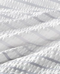 Last Act! Charter Club Seersucker Ombre Stripe, King Duvet Cover Set, Exclusively at Macy's