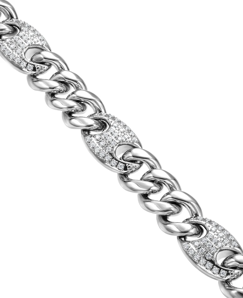 Blackjack Men's Cubic Zirconia Mariner & Curb Link Bracelet