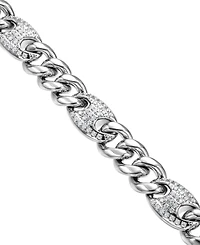 Blackjack Men's Cubic Zirconia Mariner & Curb Link Bracelet