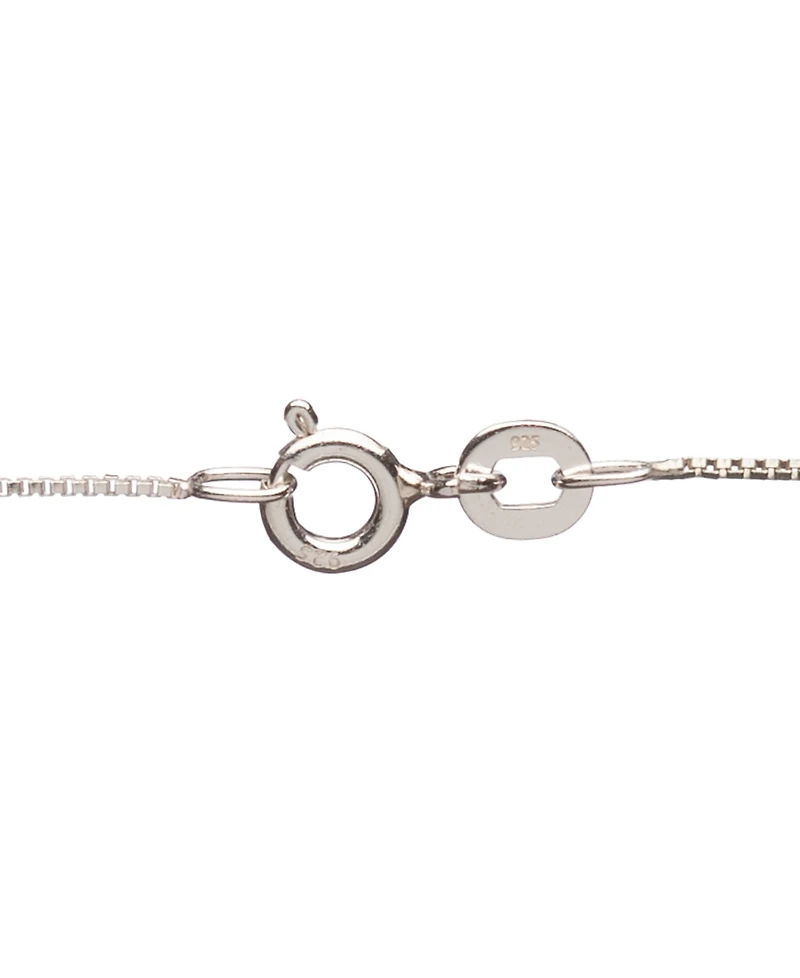 Caged Teardrop of Genuine White Mother of Pearl Pendant Set in Sterling Silver