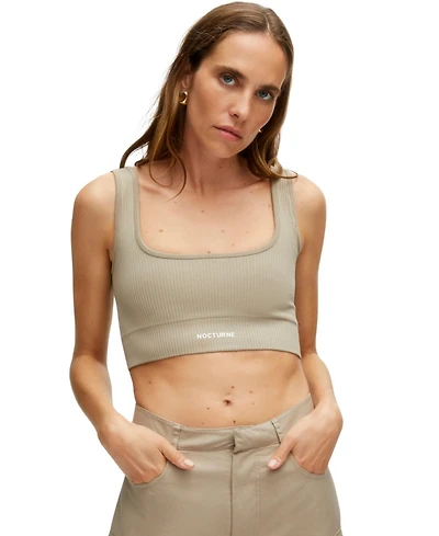 Nocturne Women's Ribbed Crop Top