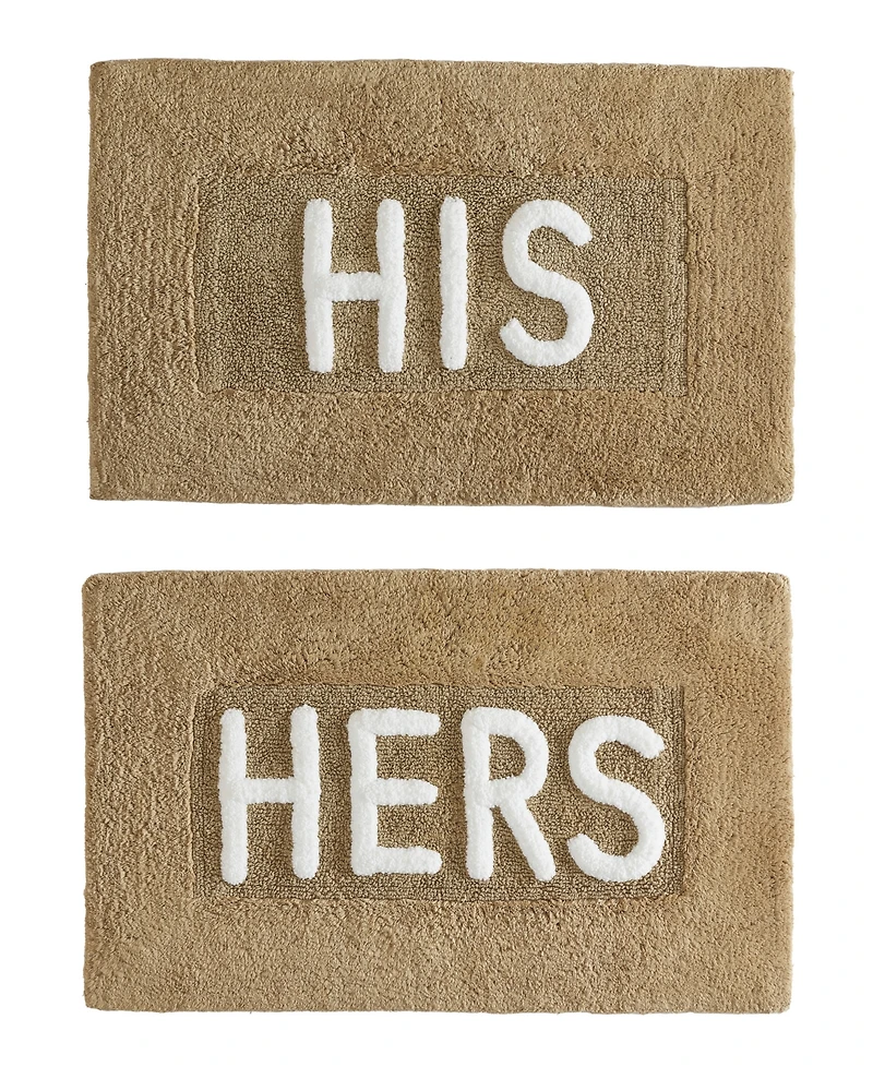 Jean Pierre His & Hers Cotton 2-Piece Bath Rug Set