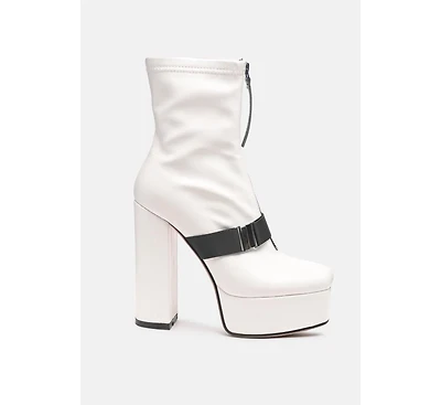 Boomer Chunky High Block Heel Boots