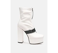Boomer Chunky High Block Heel Boots