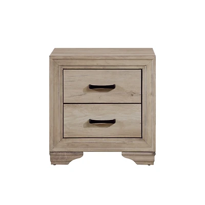 Streamdale Furniture Natural Finish Nightstand for Bed Side Table