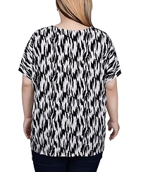 Ny Collection Plus Short Sleeve Tunic Top