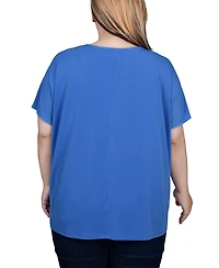 Ny Collection Plus Short Sleeve Tunic Top