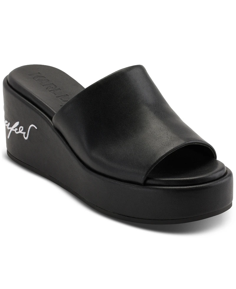 Karl Lagerfeld Paris Women's Calvina Platform Wedge Sandals