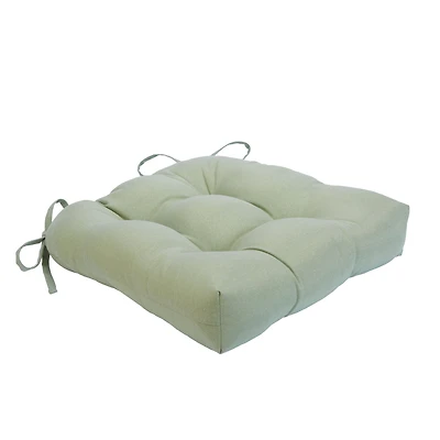 Kate Aurora Country Living Plush Solid Colored Farmhouse Reversible Chair Cushions/Pads With Tear Proof Ties