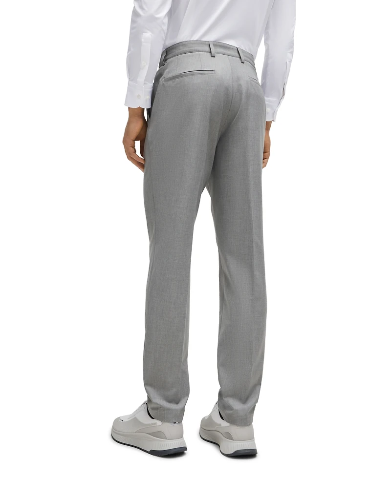 Boss by Hugo Boss Men's Micro-Patterned Slim-Fit Trousers
