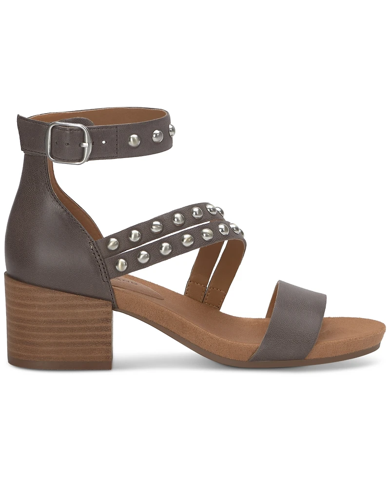 Lucky Brand Women's Piah Studded Block-Heel City Sandals