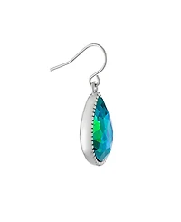 Macy's Pear Shape Crystal Drop Earrings (7/25 ct. t.w.) Fine Silver Plated Brass