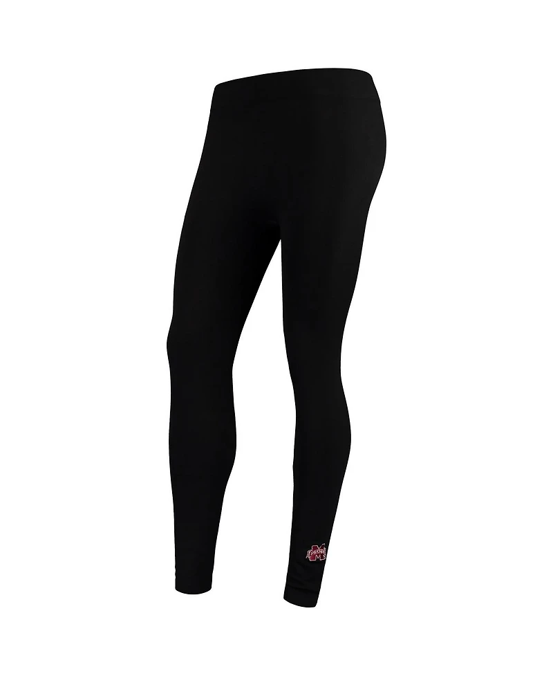 Women's ZooZatz Black Mississippi State Bulldogs Fleece Leggings