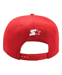 Men's Starter Black, Red Chicago Blackhawks Logo Two-Tone Snapback Hat