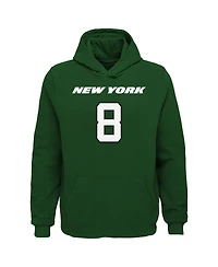 Big Boys Aaron Rodgers Green New York Jets Mainliner Player Name and Number Pullover Hoodie