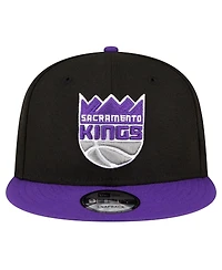 Men's New Era Black, Purple Sacramento Kings Official Team Color 2Tone 9FIFTY Snapback Hat