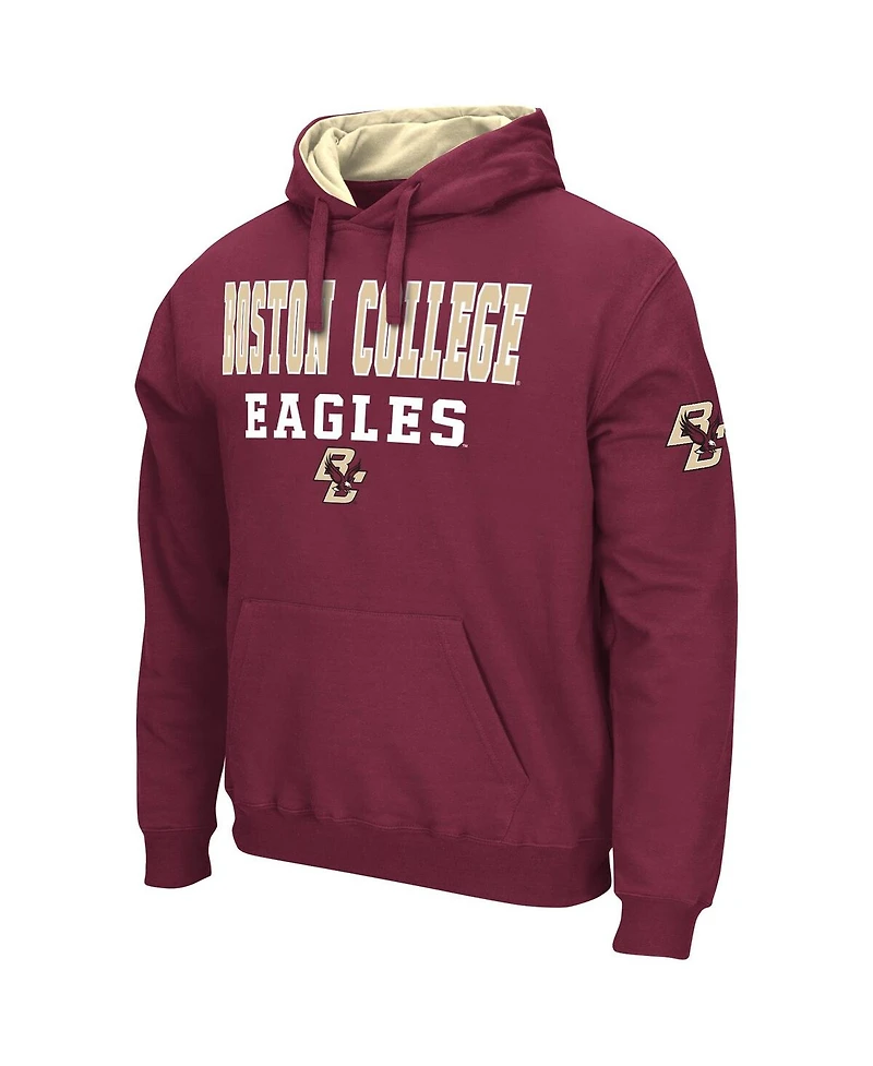 Men's Colosseum Maroon Boston College Eagles Sunrise Pullover Hoodie
