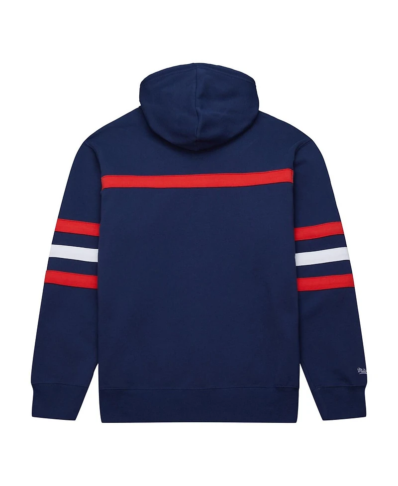 Men's Mitchell & Ness Navy Florida Panthers Head Coach Pullover Hoodie