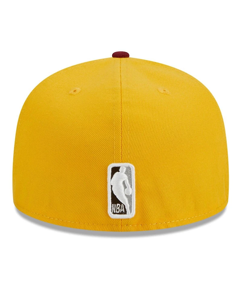 Men's New Era Yellow, Red Phoenix Suns Fall Leaves 2-Tone 59FIFTY Fitted Hat