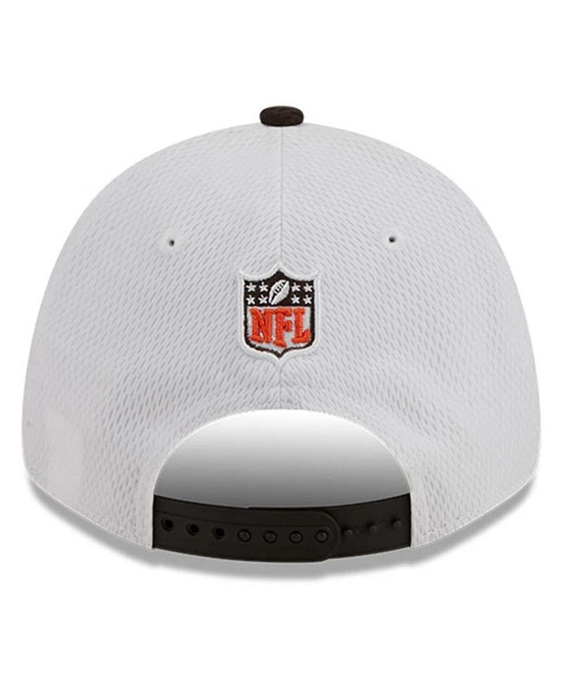 Men's New Era White, Brown Cleveland Browns 2023 Sideline 9FORTY Adjustable Hat