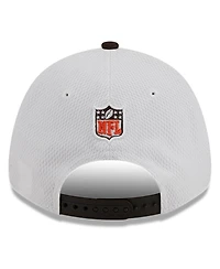 Men's New Era White, Brown Cleveland Browns 2023 Sideline 9FORTY Adjustable Hat