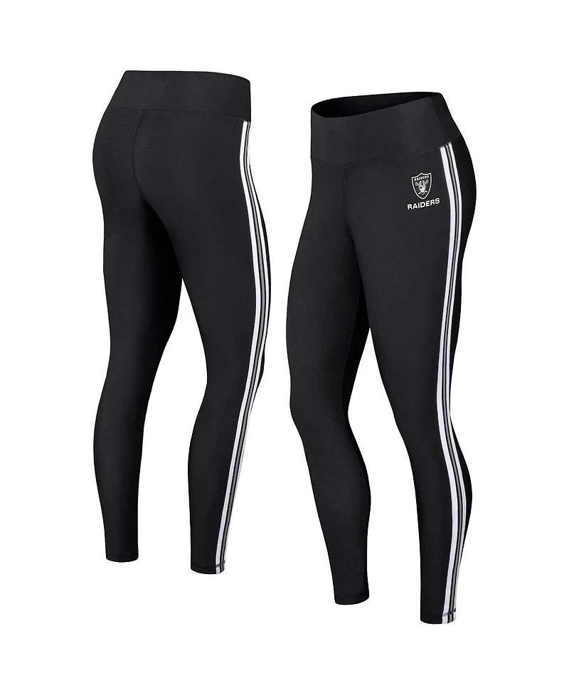 Women's Wear by Erin Andrews Black Las Vegas Raiders Color Block Leggings