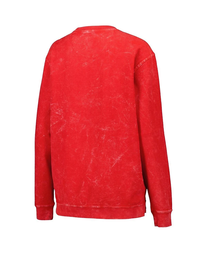 Women's G-iii 4Her by Carl Banks Red Distressed Tampa Bay Buccaneers Comfy Cord Pullover Sweatshirt