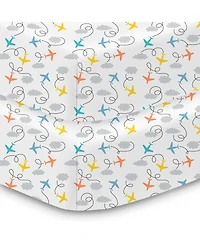 Halo Dream Inc. Cotton Percale Fitted Sheet, For 52" x 28" Crib & Toddler Bed Mattress (2-Pack)